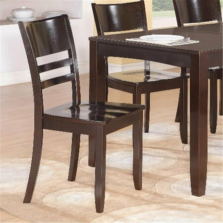 WOODEN IMPORTS FURNITURE LY-WC-CAP Lynfield Dining Chair with Wood Seat - Cappuccino LYC-CAP-W
